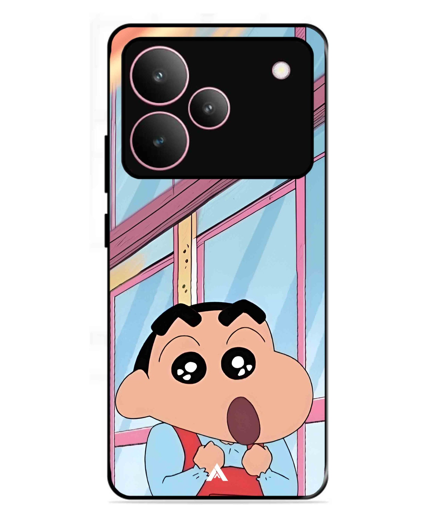Shinchan Oouo Metal Back Cover Phone Case for Realme P4