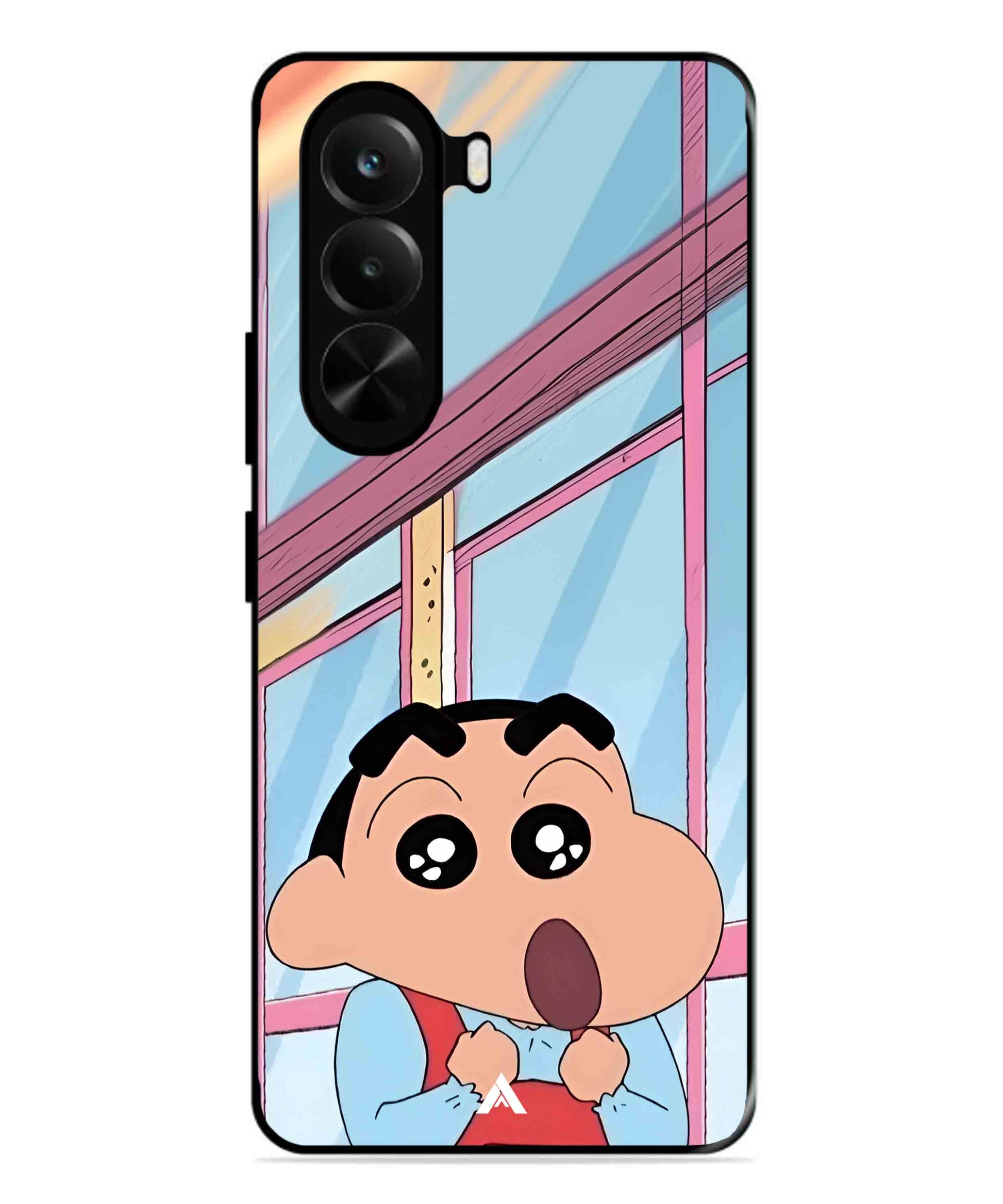Shinchan Oouo Metal Back Cover Phone Case for Realme P4X