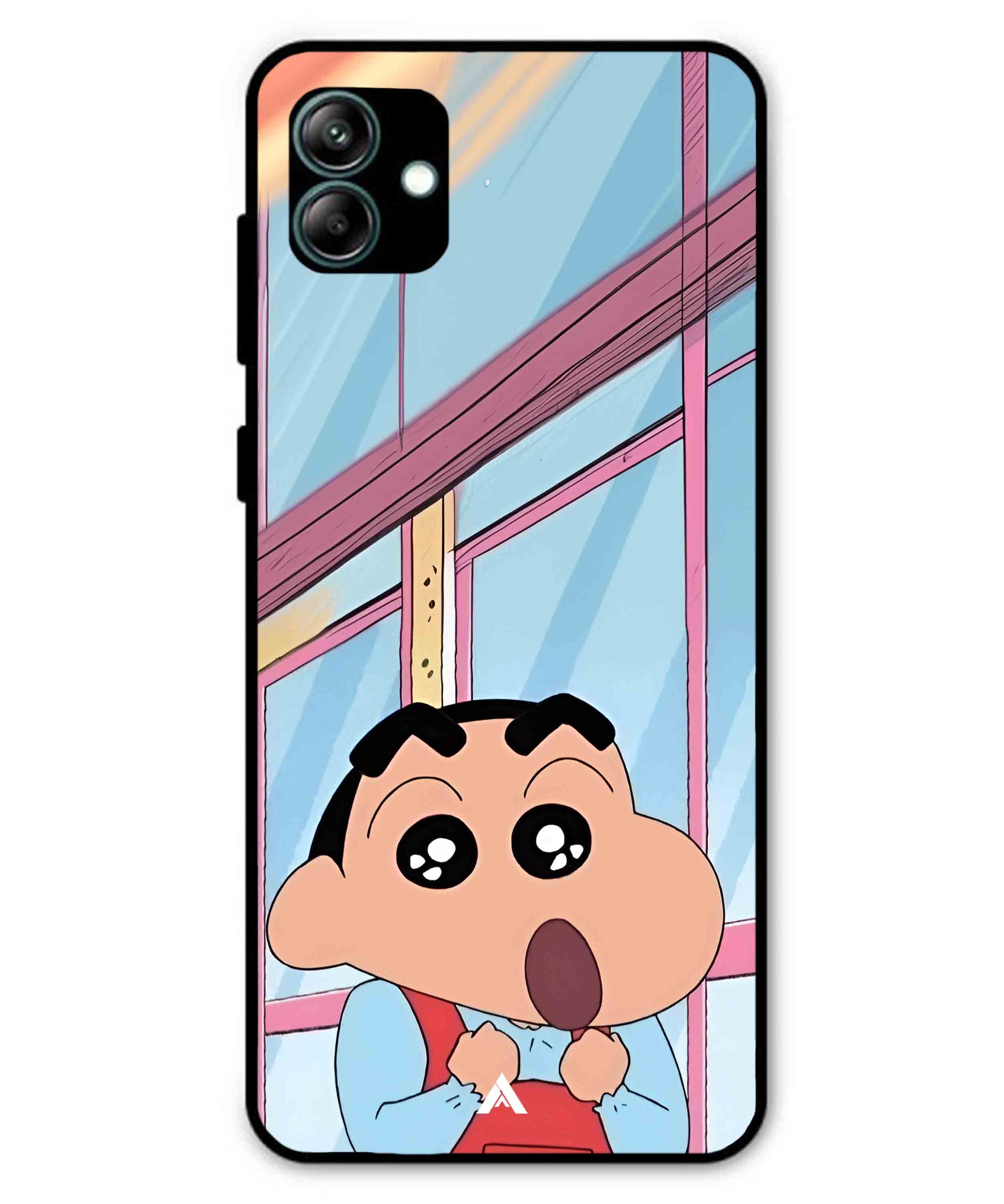 Shinchan Oouo Metal Back Cover Phone Case for Samsung Galaxy A04