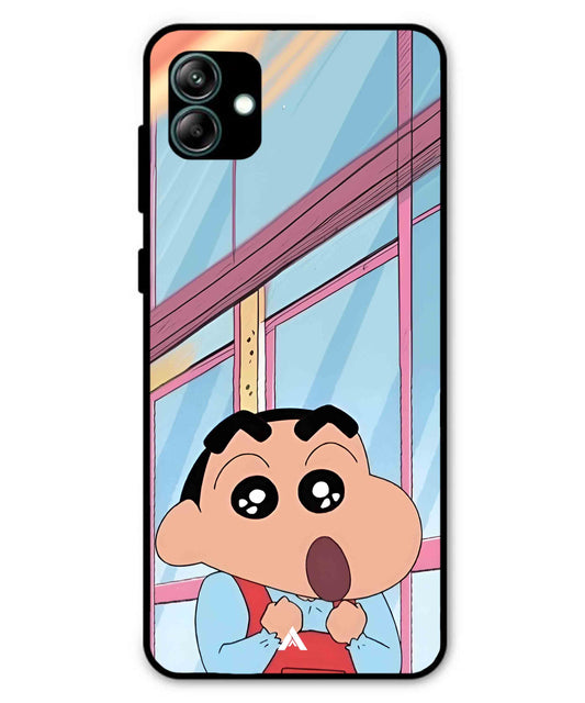 Shinchan Oouo Metal Back Cover Phone Case for Samsung Galaxy A04