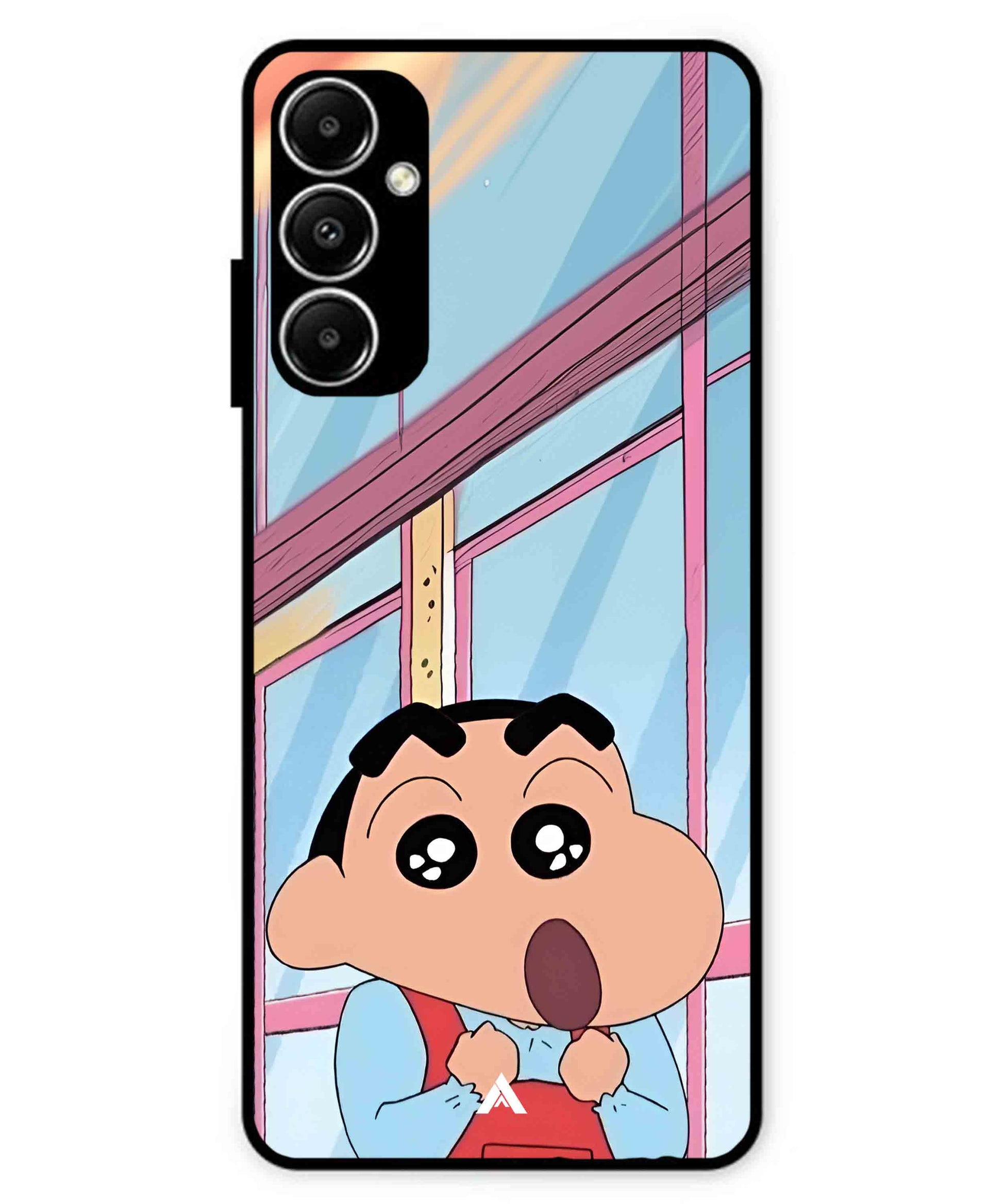 Shinchan Oouo Metal Back Cover Phone Case for Samsung Galaxy A05s