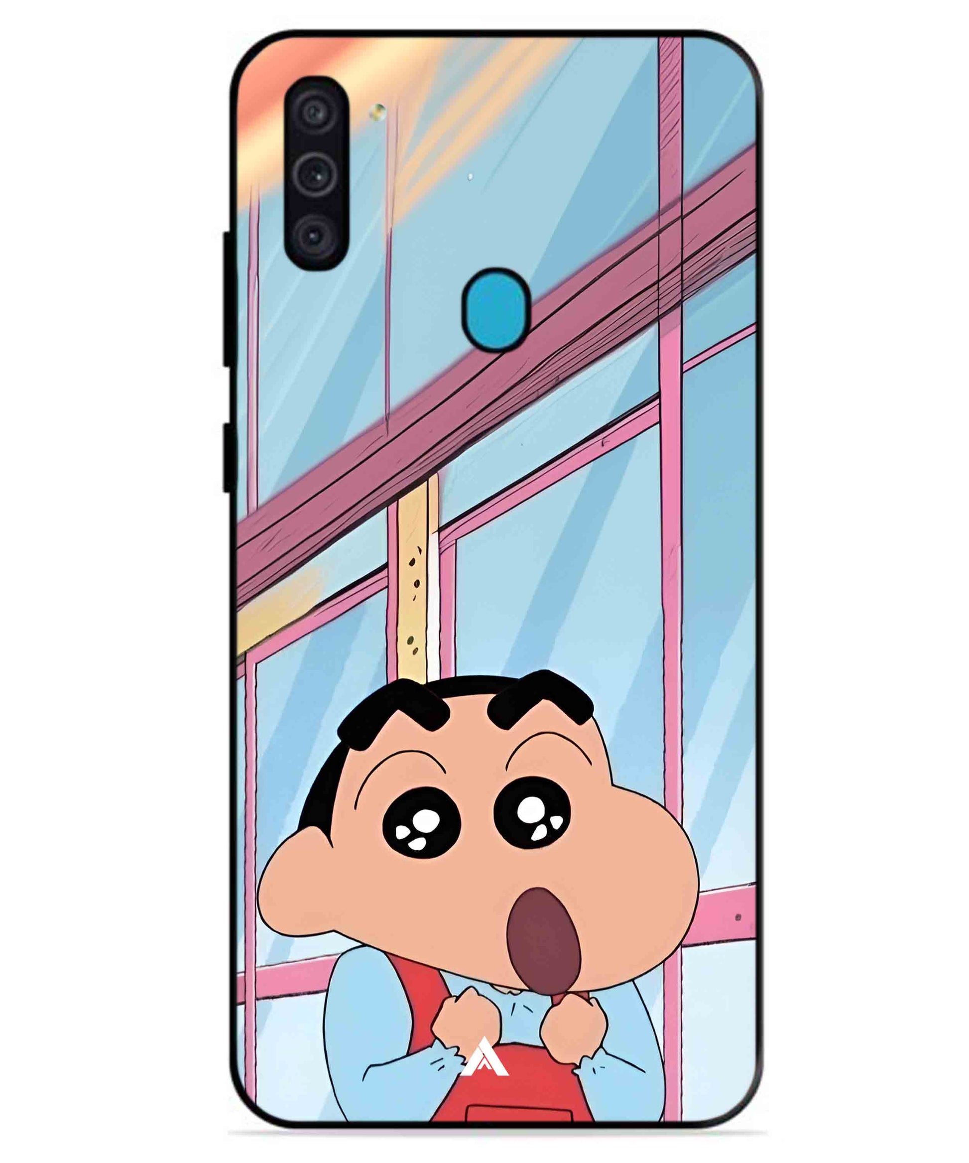 Shinchan Oouo Metal Back Cover Phone Case for Samsung Galaxy A11