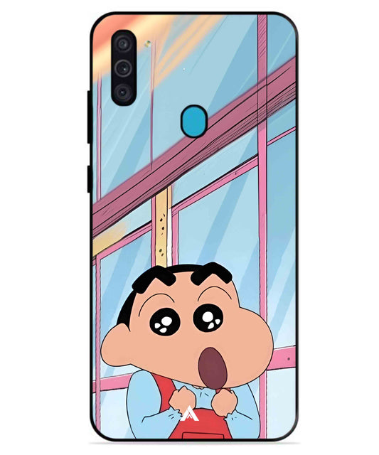 Shinchan Oouo Metal Back Cover Phone Case for Samsung Galaxy A11