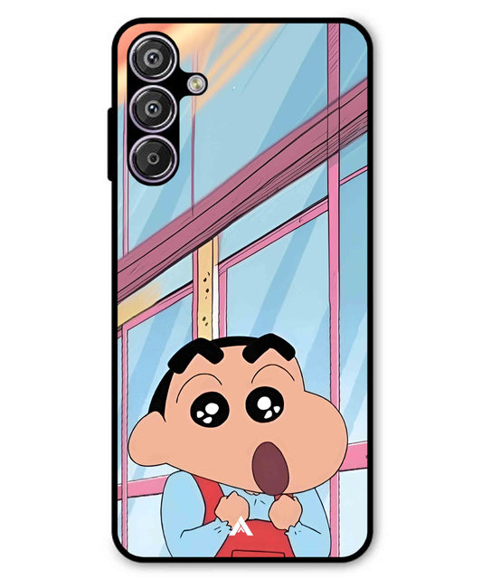 Shinchan Oouo Metal Back Cover Phone Case for Samsung Galaxy A13 5G