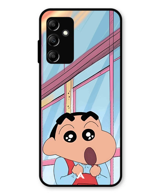 Shinchan Oouo Metal Back Cover Phone Case for Samsung Galaxy A14 5G
