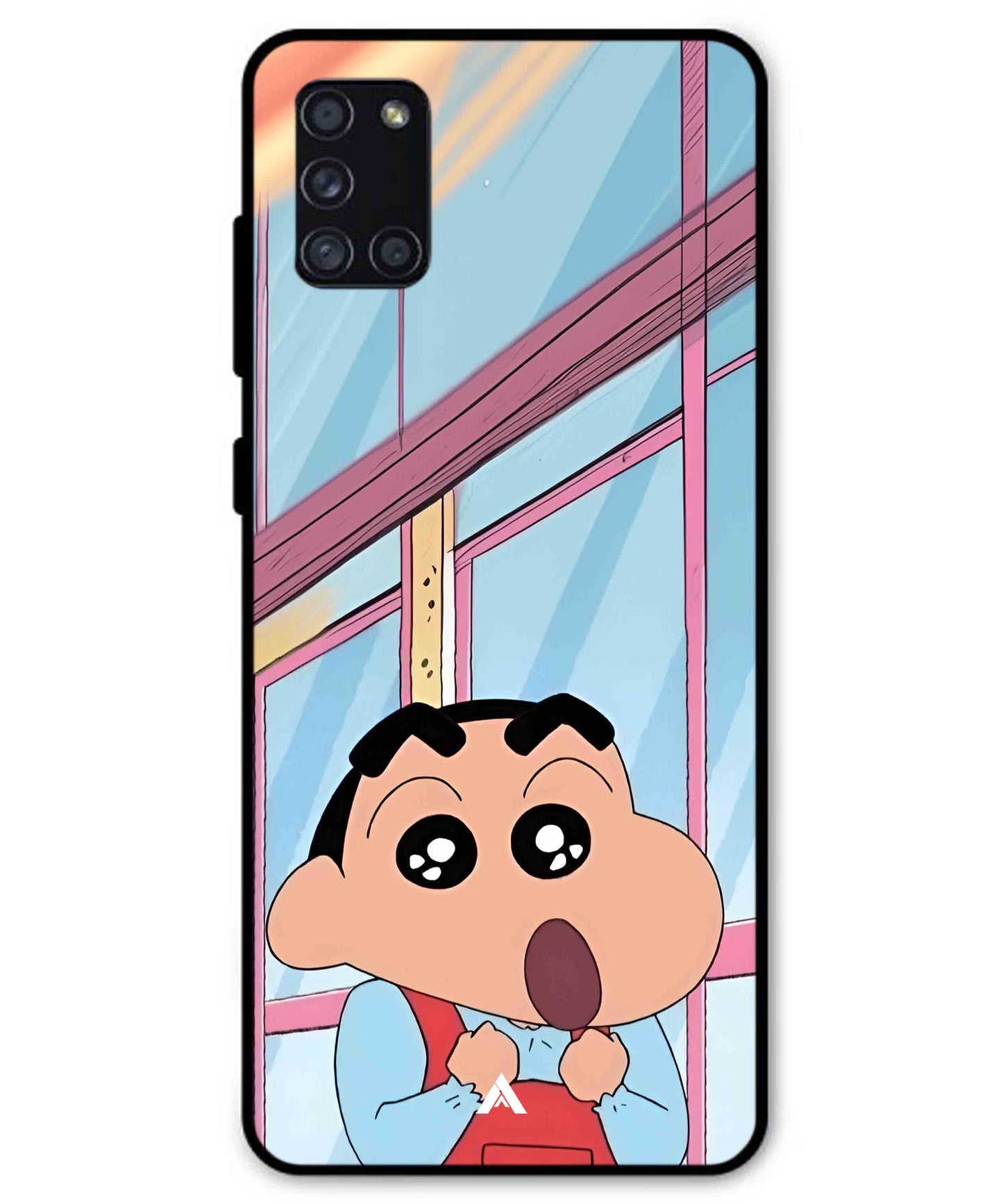 Shinchan Oouo Metal Back Cover Phone Case for Samsung Galaxy A31