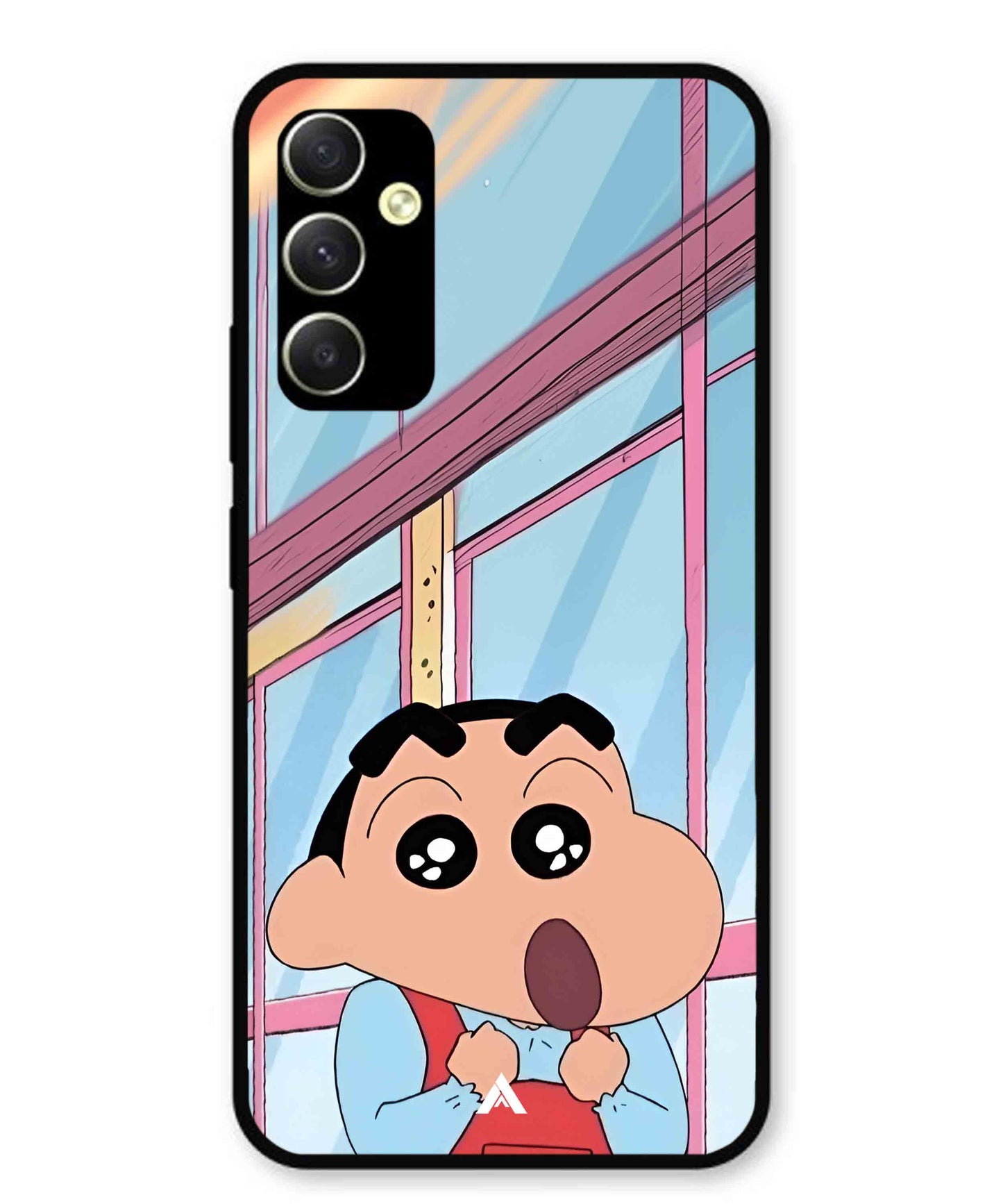Shinchan Oouo Metal Back Cover Phone Case for Samsung Galaxy A34 5G