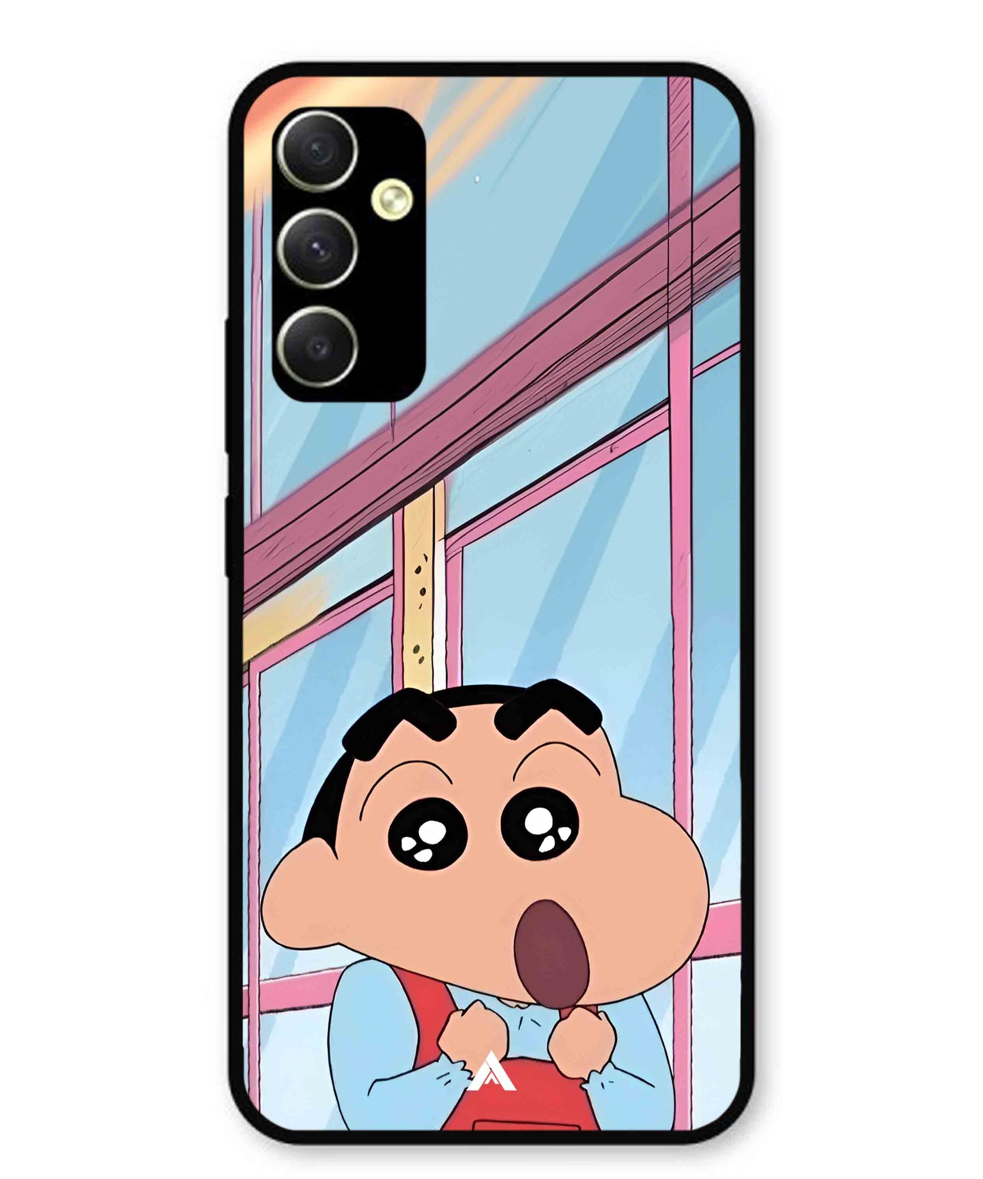 Shinchan Oouo Metal Back Cover Phone Case for Samsung Galaxy A34 5G