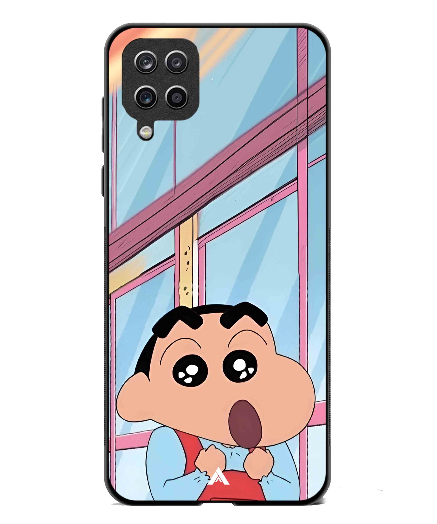 Shinchan Oouo Metal Back Cover Phone Case for Samsung Galaxy A42