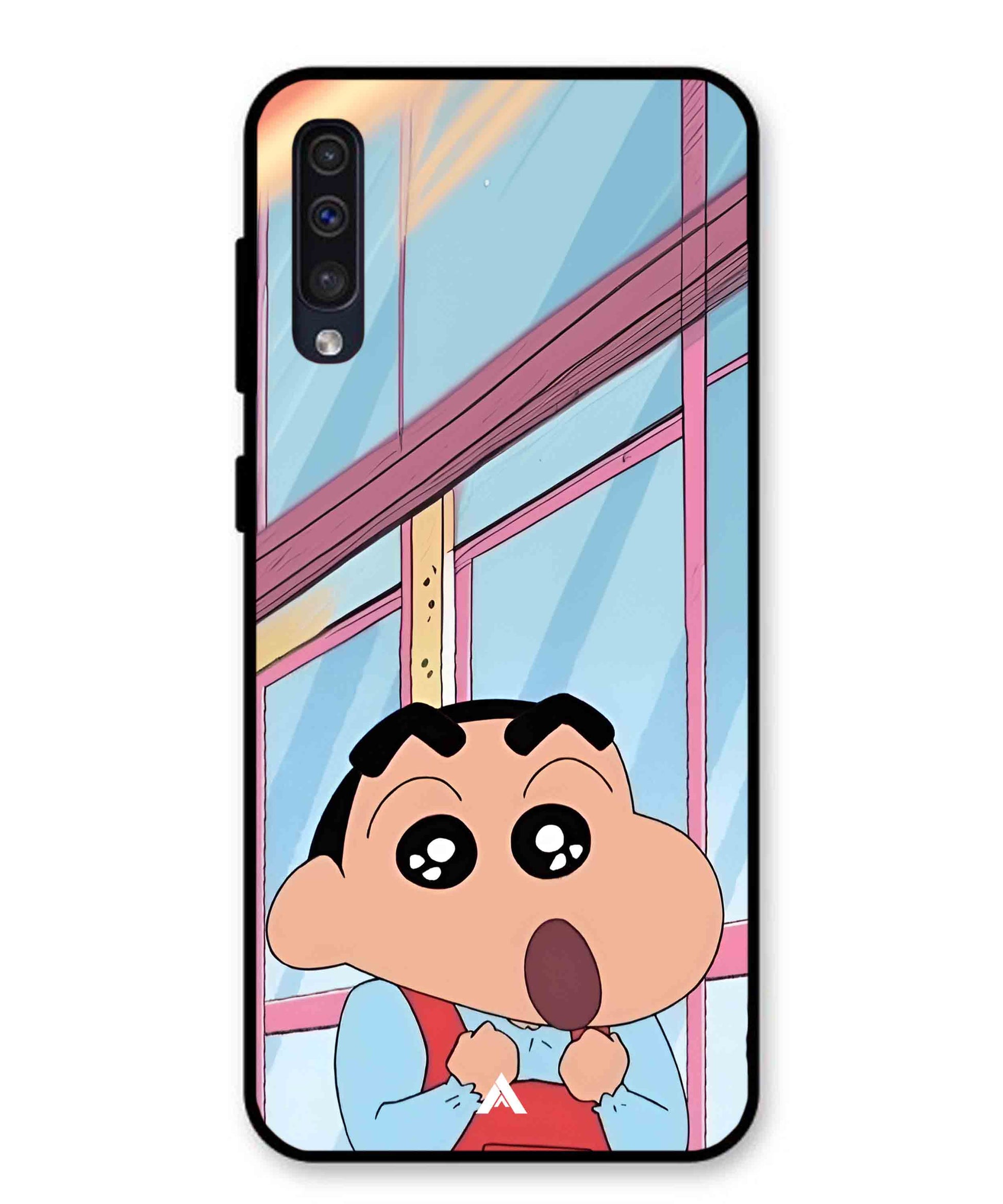 Shinchan Oouo Metal Back Cover Phone Case for Samsung Galaxy A50