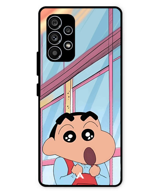 Shinchan Oouo Metal Back Cover Phone Case for Samsung Galaxy A53