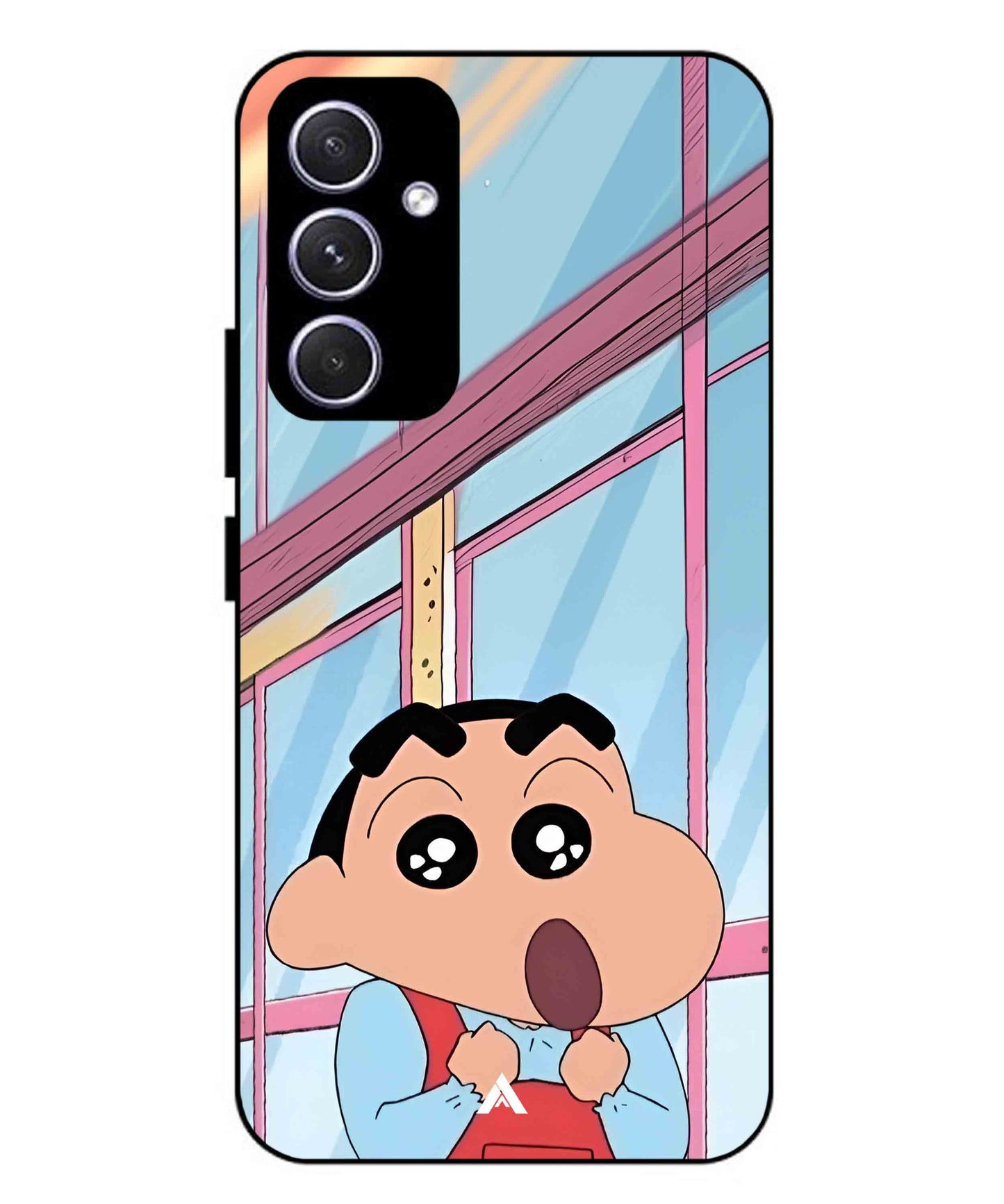 Shinchan Oouo Metal Back Cover Phone Case for Samsung Galaxy A55