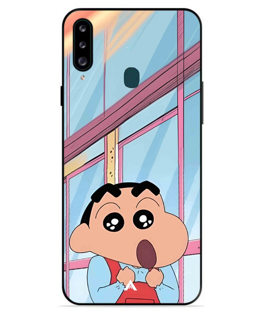 Shinchan Oouo Metal Back Cover Phone Case for Samsung Galaxy A70