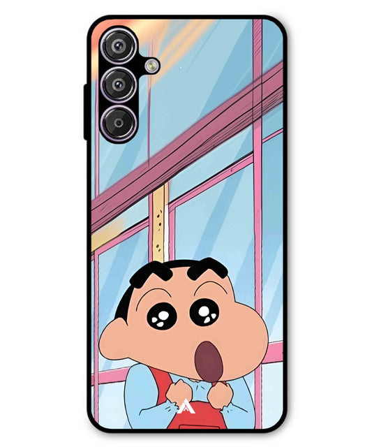 Shinchan Oouo Metal Back Cover Phone Case for Samsung Galaxy F15