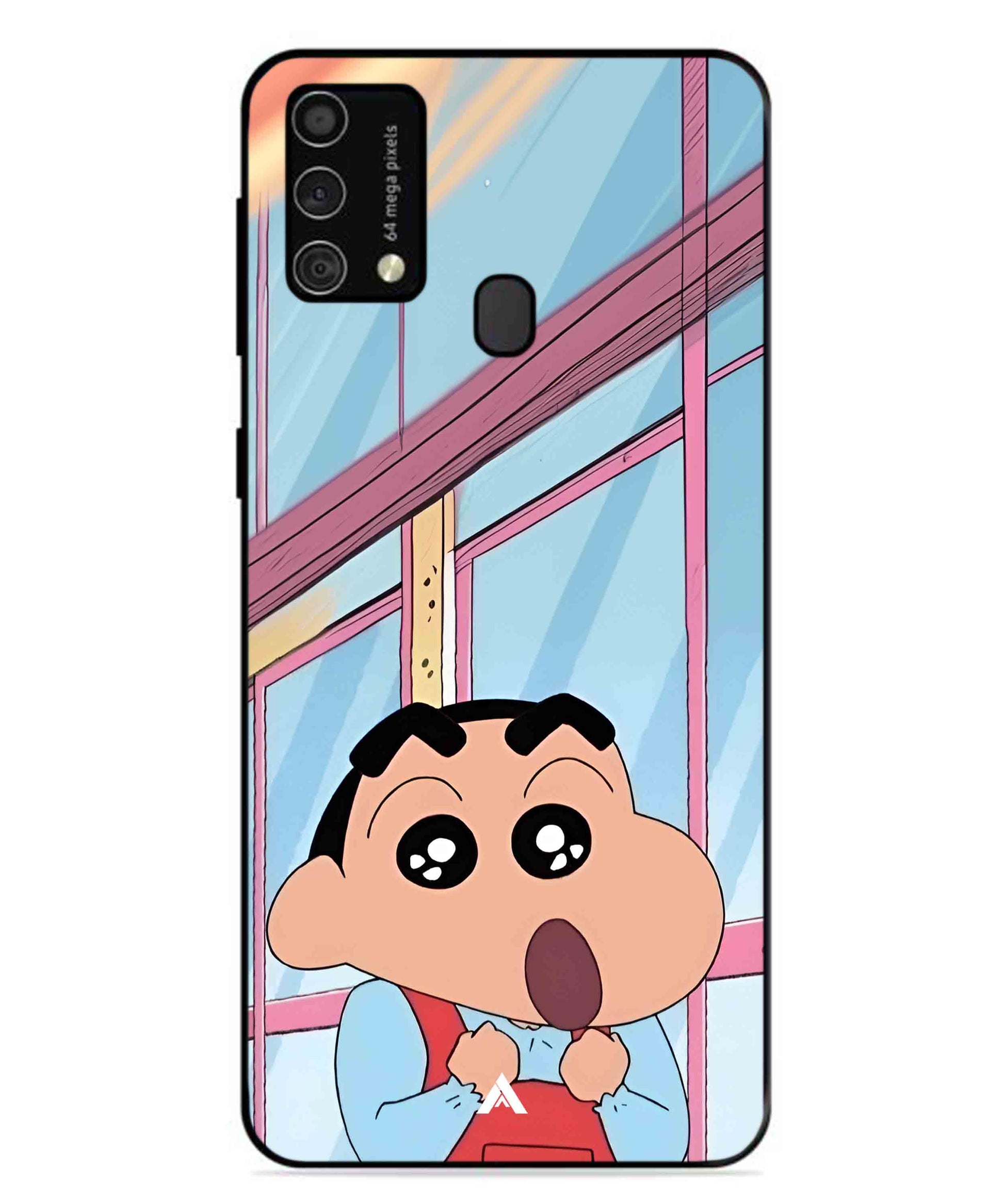 Shinchan Oouo Metal Back Cover Phone Case for Samsung Galaxy F41