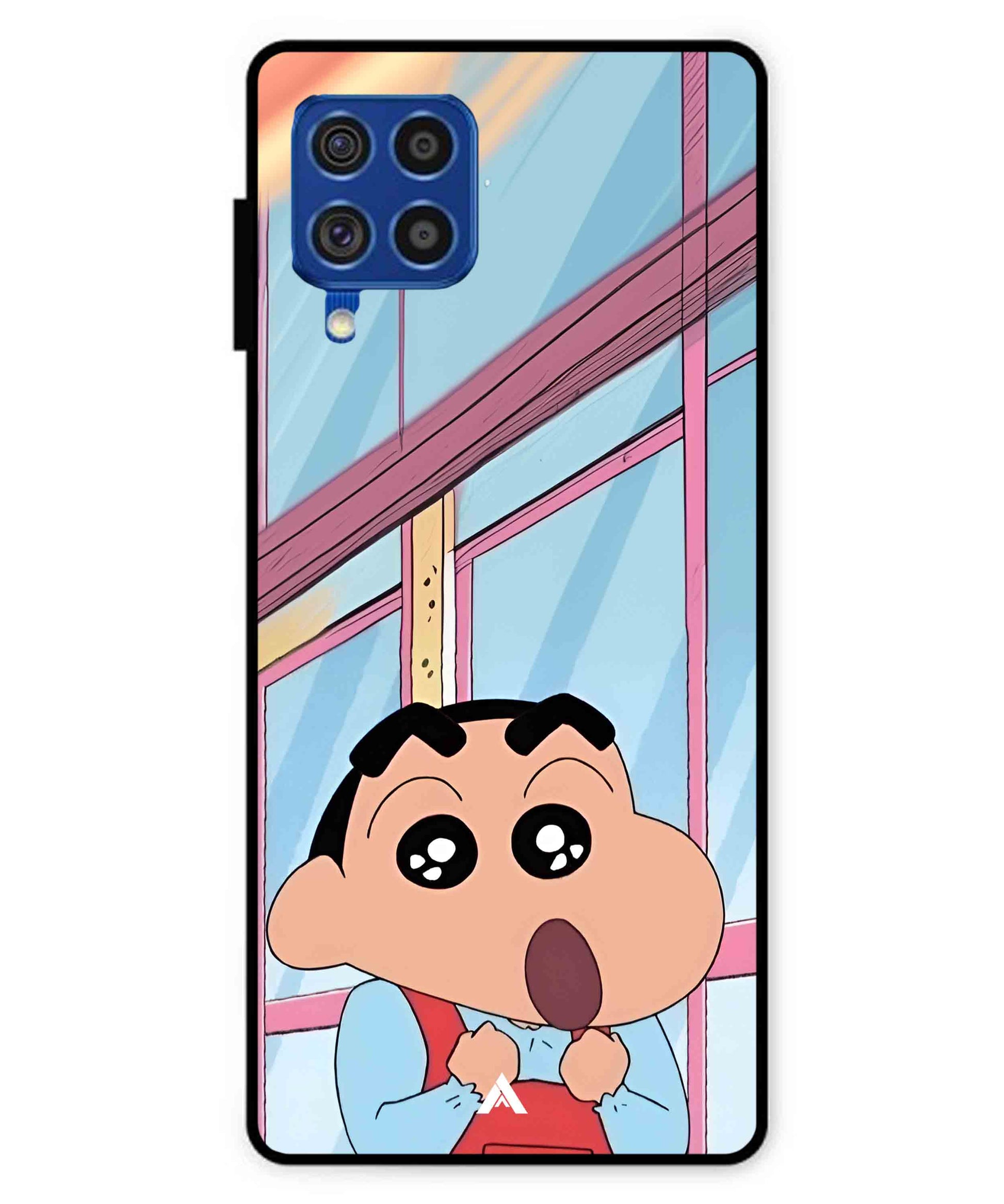 Shinchan Oouo Metal Back Cover Phone Case for Samsung Galaxy F62