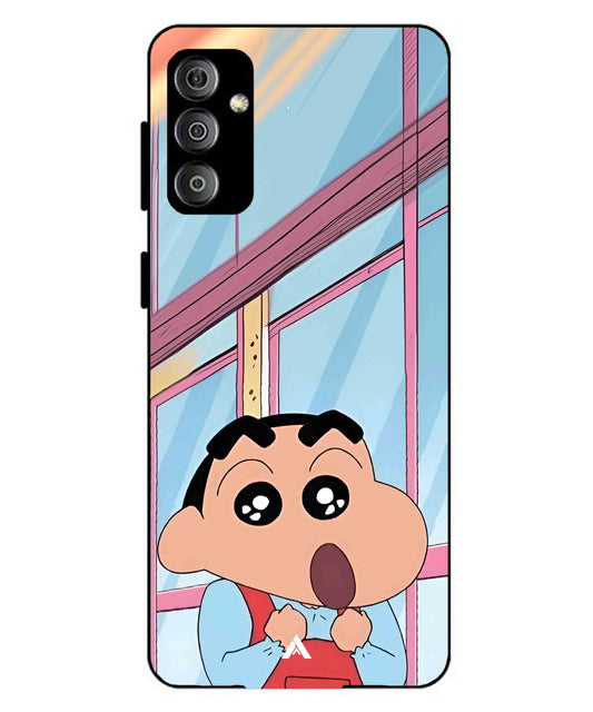 Shinchan Oouo Metal Back Cover Phone Case for Samsung Galaxy M23
