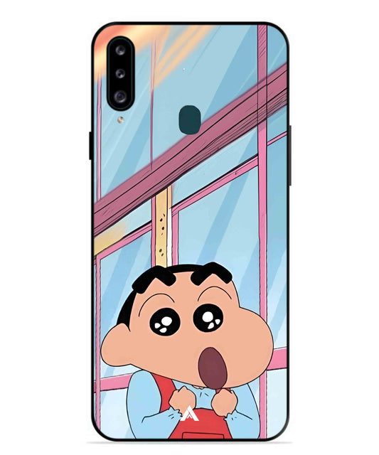 Shinchan Oouo Metal Back Cover Phone Case for Samsung Galaxy M30