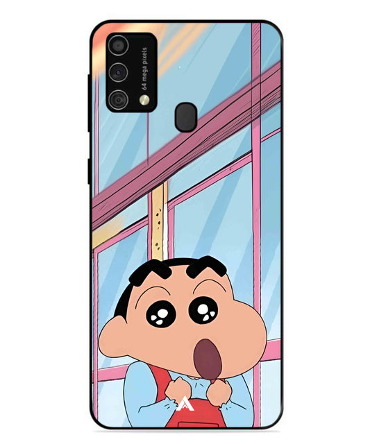 Shinchan Oouo Metal Back Cover Phone Case for Samsung Galaxy M31