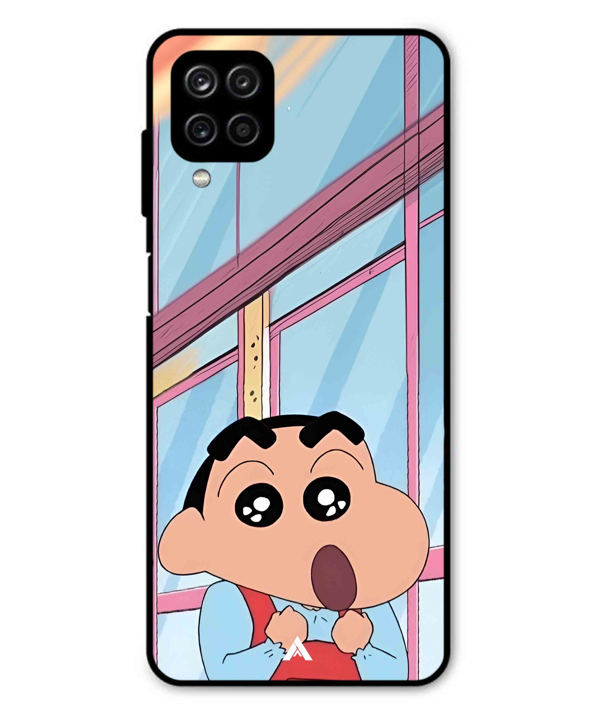 Shinchan Oouo Metal Back Cover Phone Case for Samsung Galaxy M32 4G