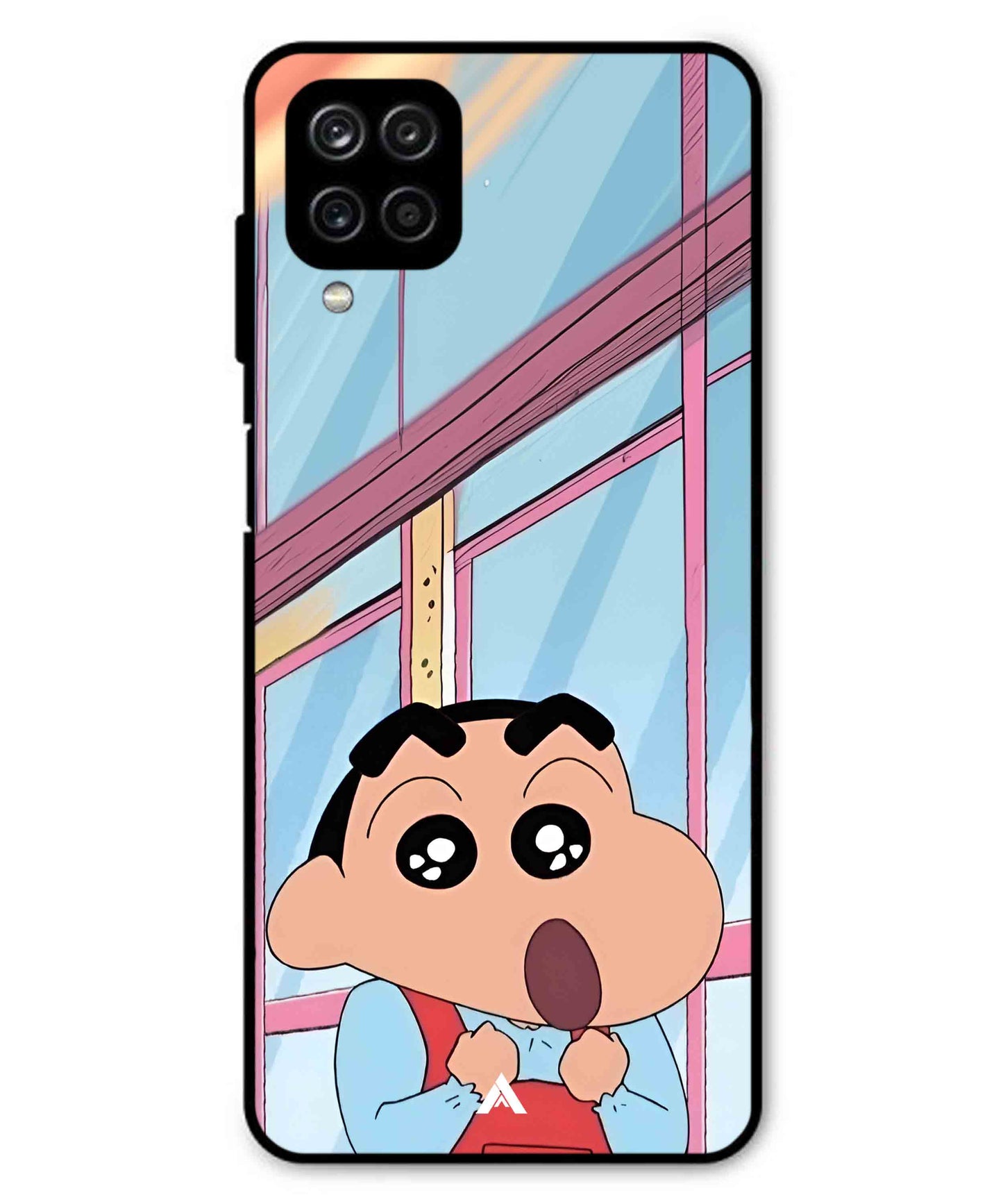 Shinchan Oouo Metal Back Cover Phone Case for Samsung Galaxy M33