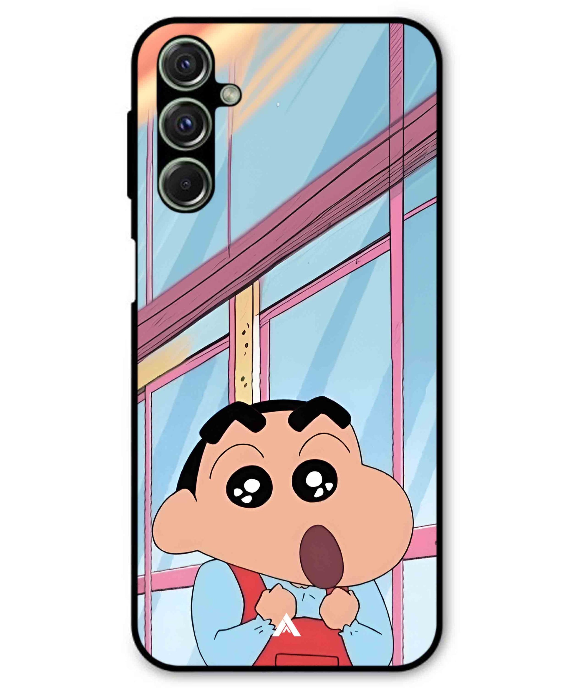 Shinchan Oouo Metal Back Cover Phone Case for Samsung Galaxy M34