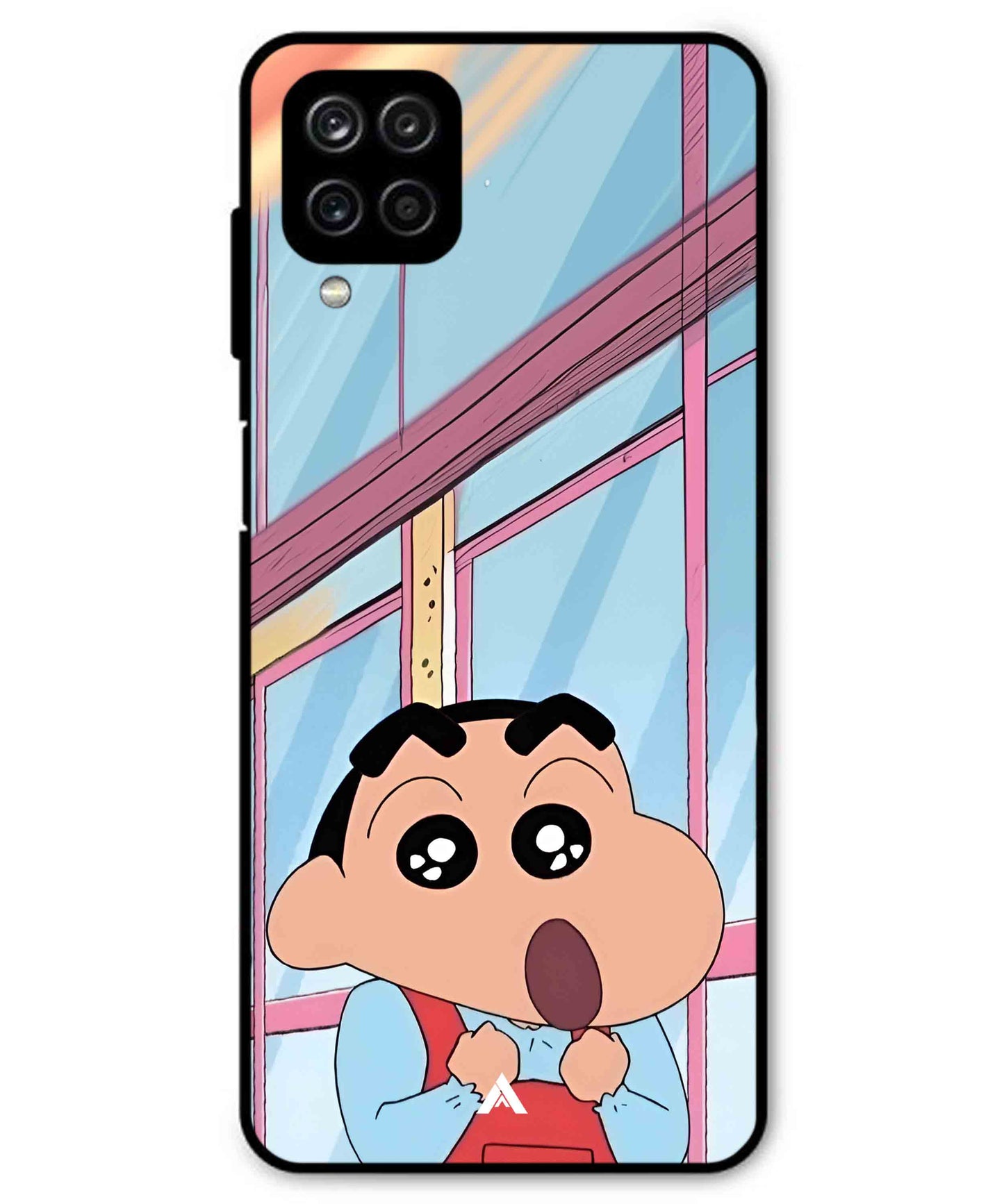 Shinchan Oouo Metal Back Cover Phone Case for Samsung Galaxy M42