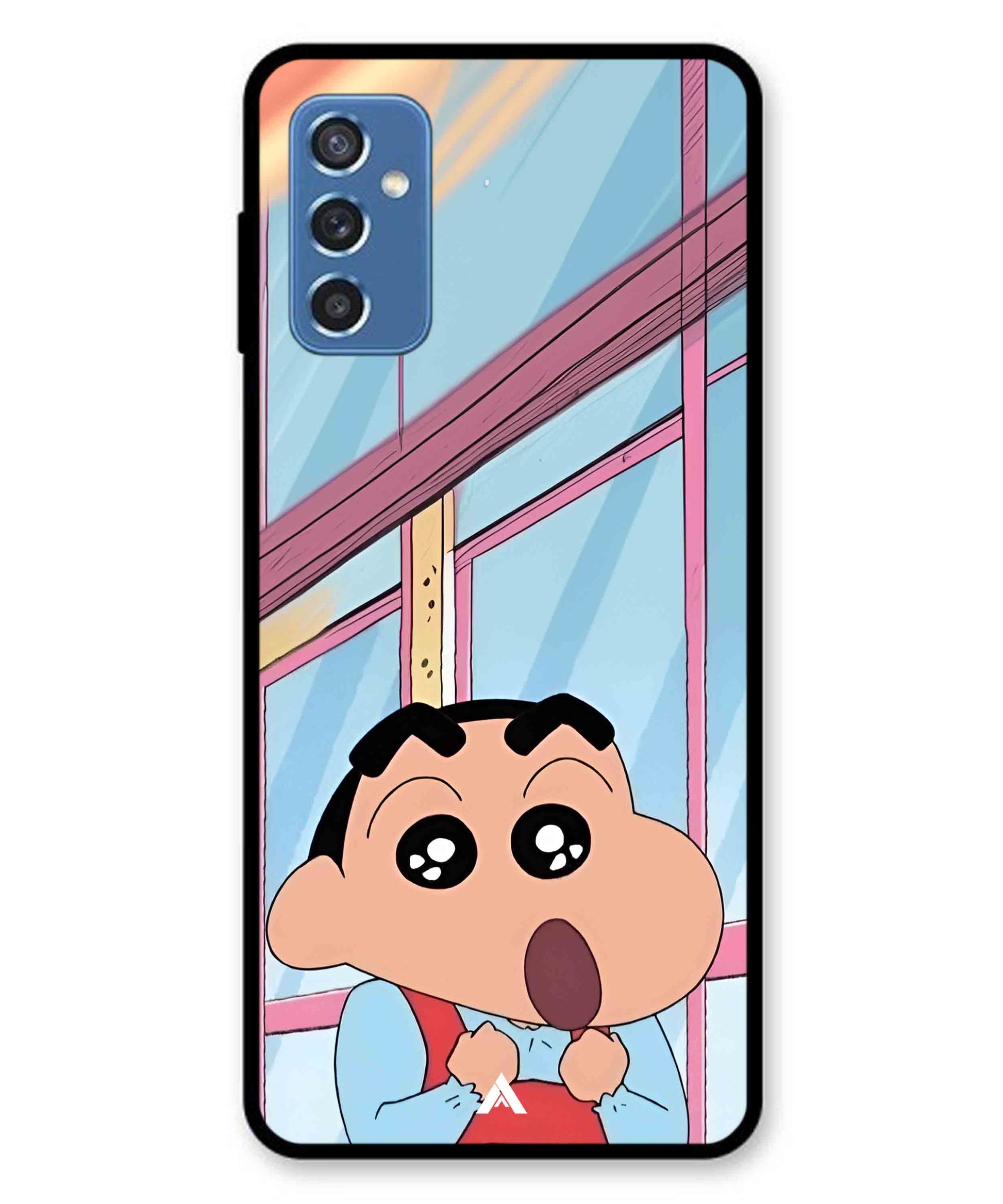 Shinchan Oouo Metal Back Cover Phone Case for Samsung Galaxy M52