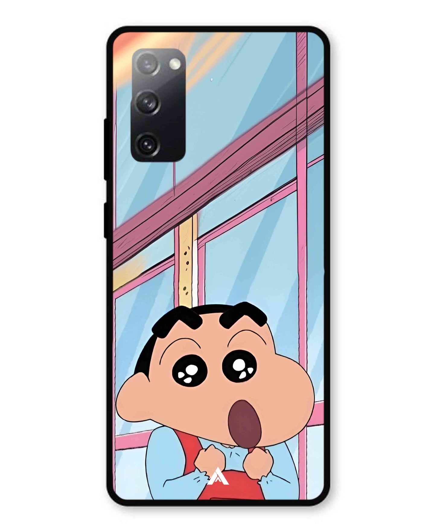 Shinchan Oouo Metal Back Cover Phone Case for Samsung Galaxy S20 Fe