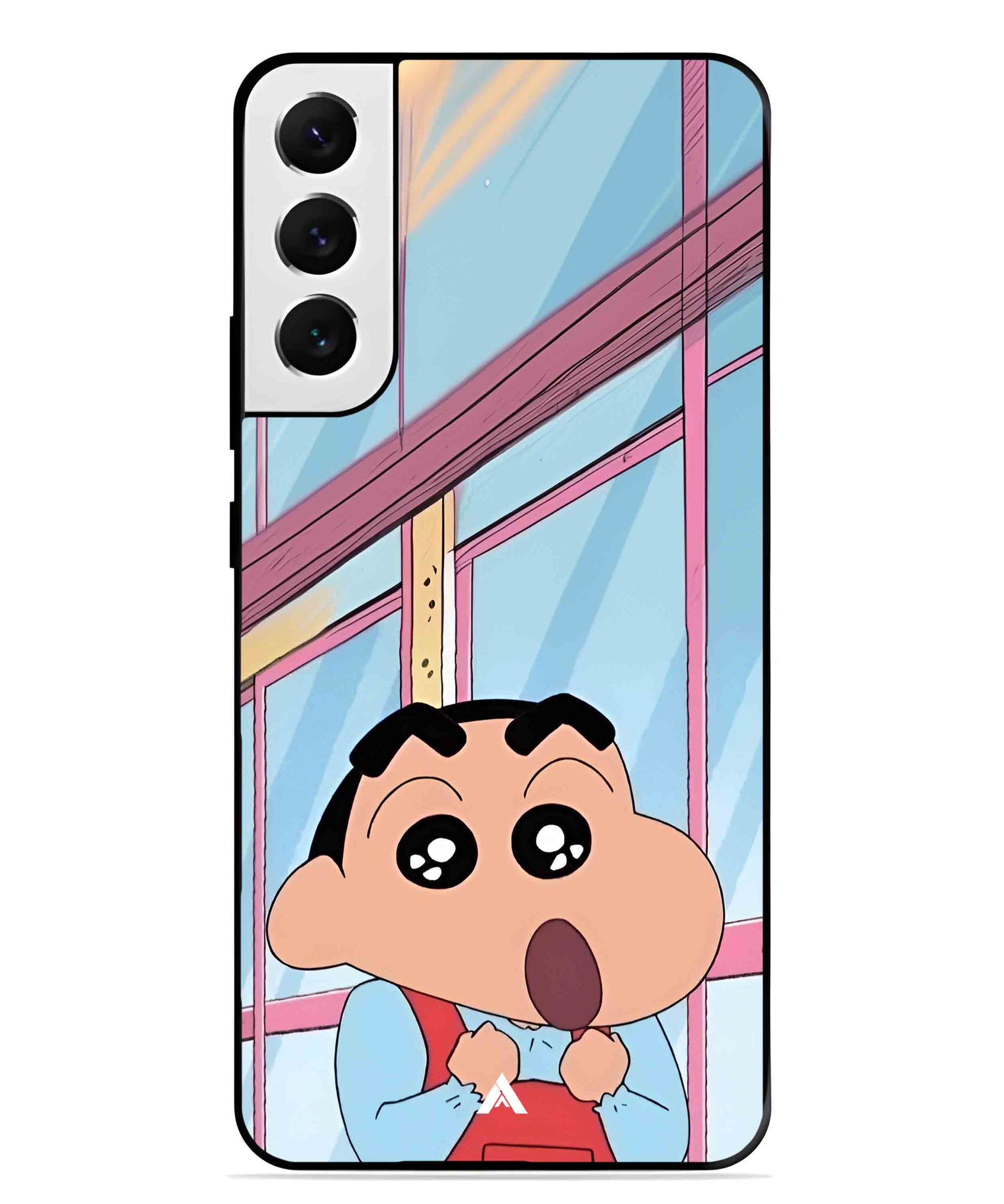Shinchan Oouo Metal Back Cover Phone Case for Samsung Galaxy S21 Fe