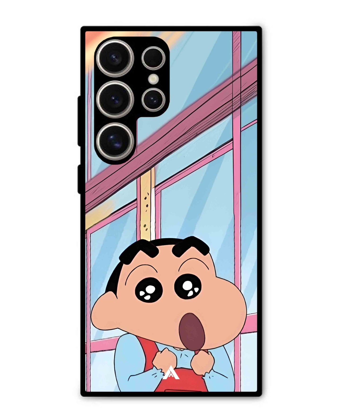 Shinchan Oouo Metal Back Cover Phone Case for Samsung Galaxy S24 Ultra