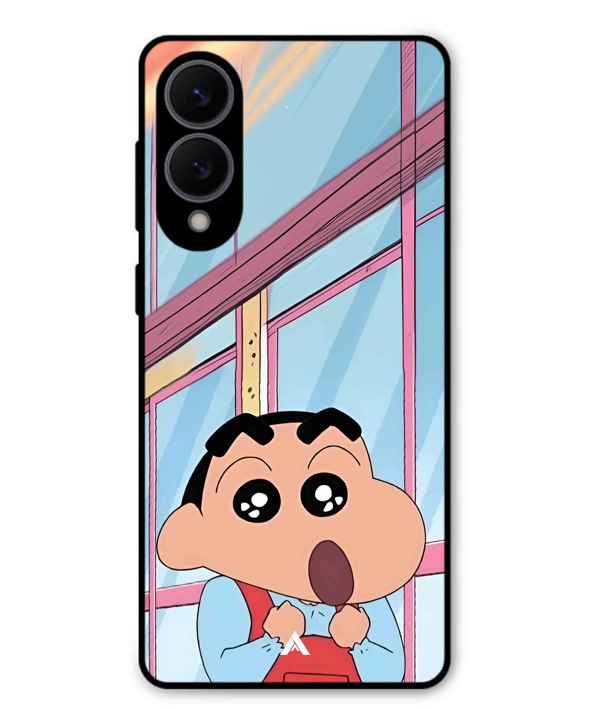 Shinchan Oouo Metal Back Cover Phone Case for Samsung Galaxy S25 Edge