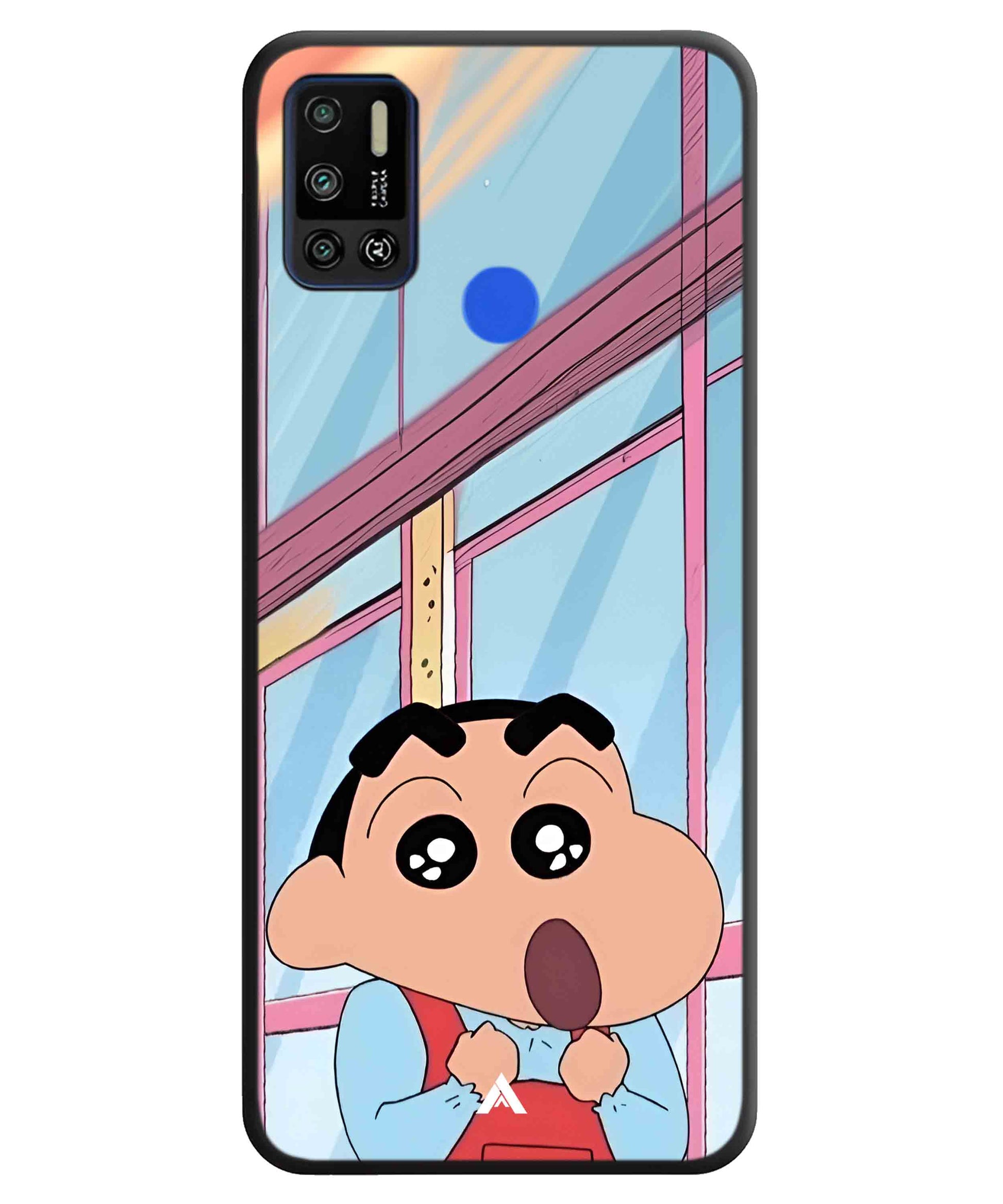 Shinchan Oouo Metal Back Cover Phone Case for Tecno Spark 6 Air