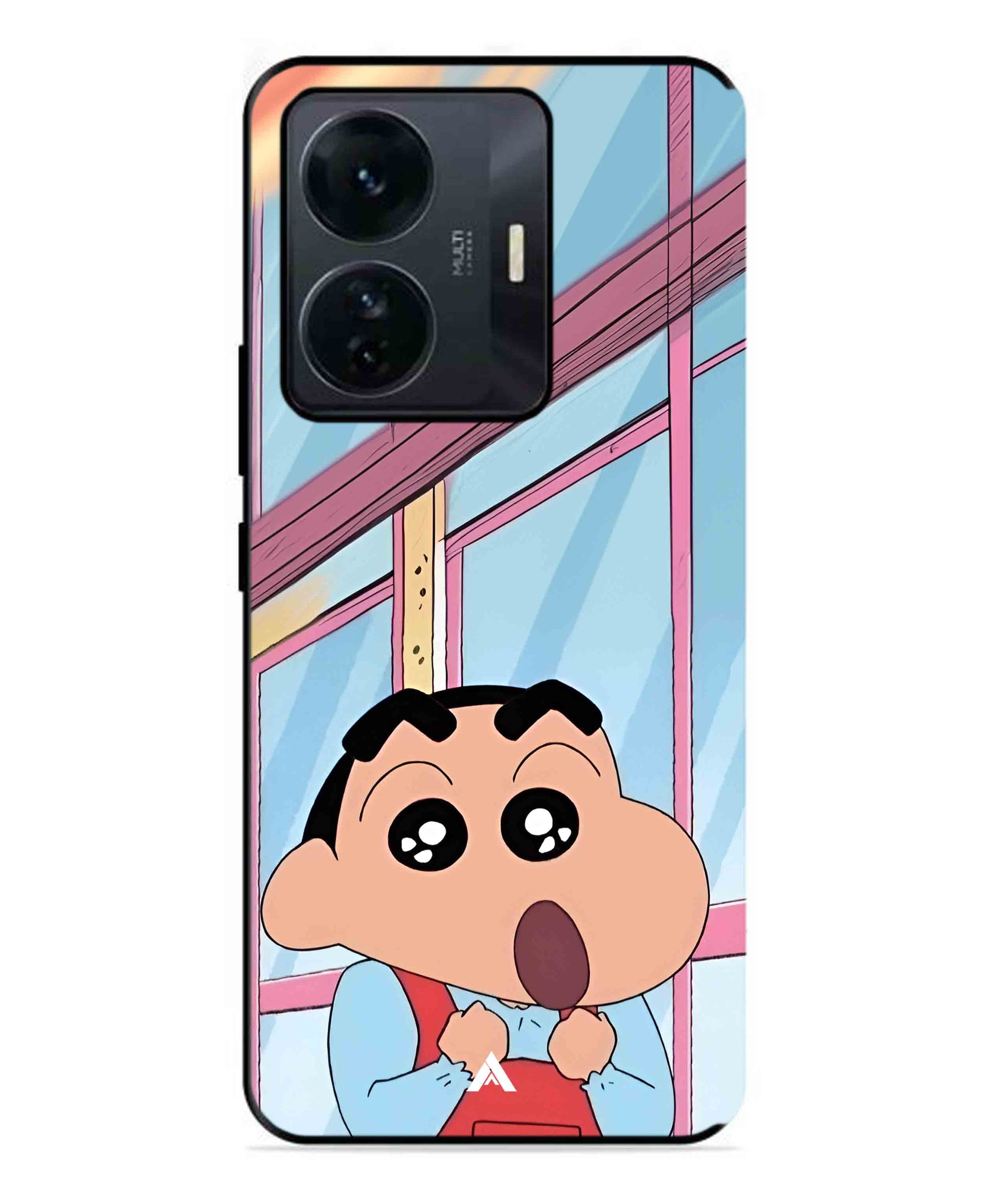 Shinchan Oouo Metal Back Cover Phone Case for Vivo T1 Pro