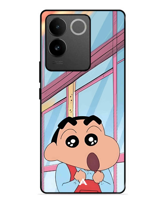 Shinchan Oouo Metal Back Cover Phone Case for Vivo T2 Pro