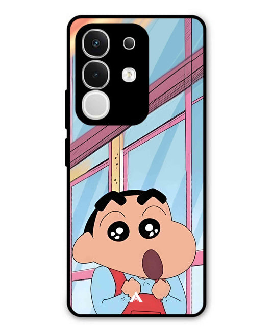 Shinchan Oouo Metal Back Cover Phone Case for Vivo T4X