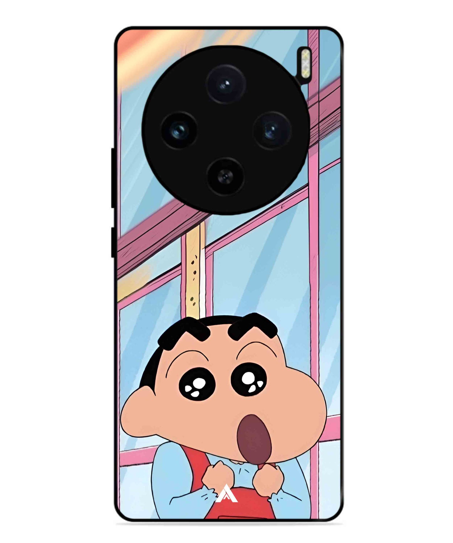 Shinchan Oouo Metal Back Cover Phone Case for Vivo X100 Pro