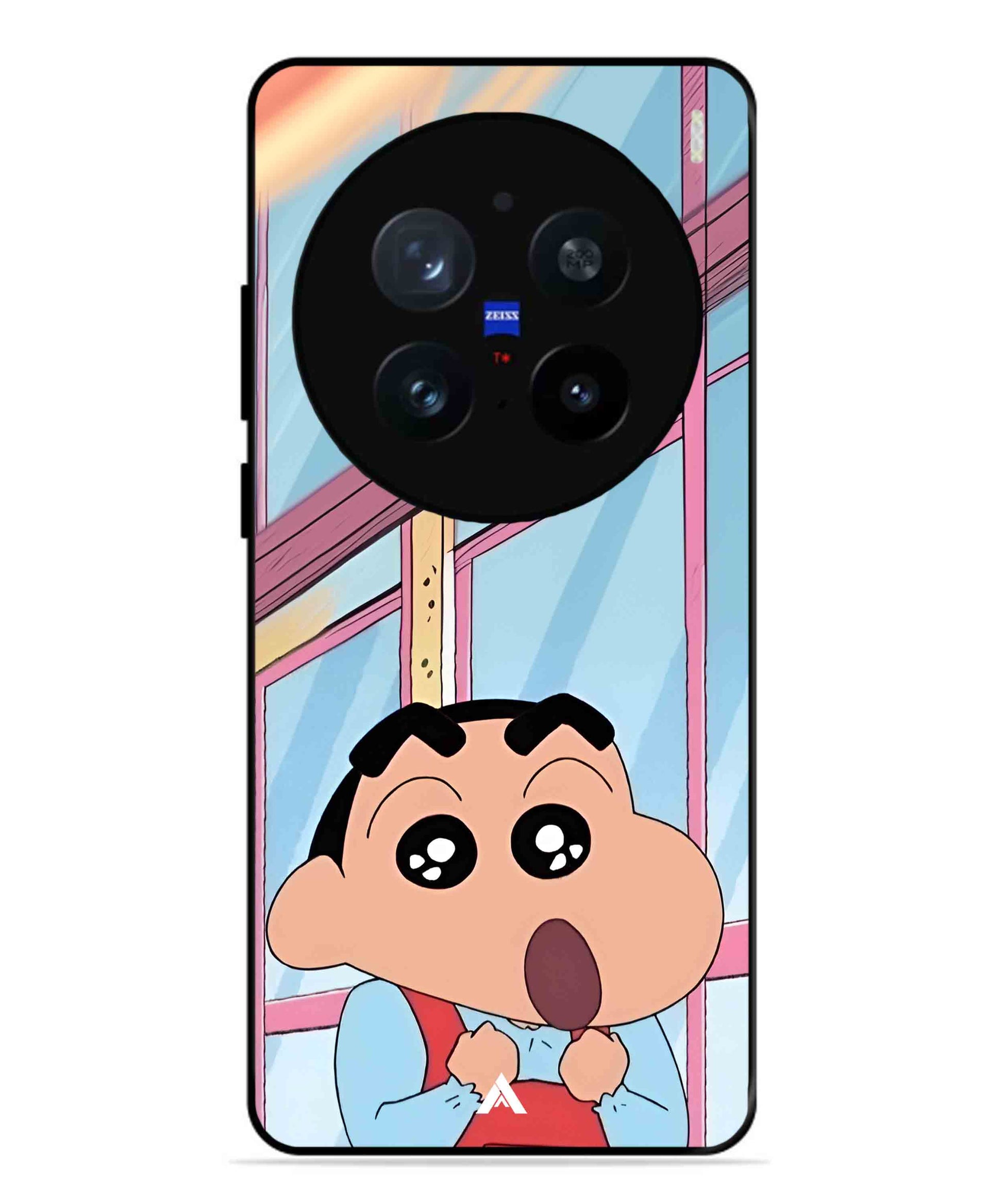 Shinchan Oouo Metal Back Cover Phone Case for Vivo X200 Pro