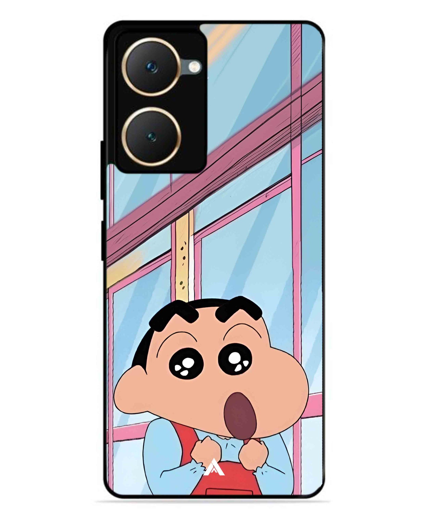 Shinchan Oouo Metal Back Cover Phone Case for Vivo Y18