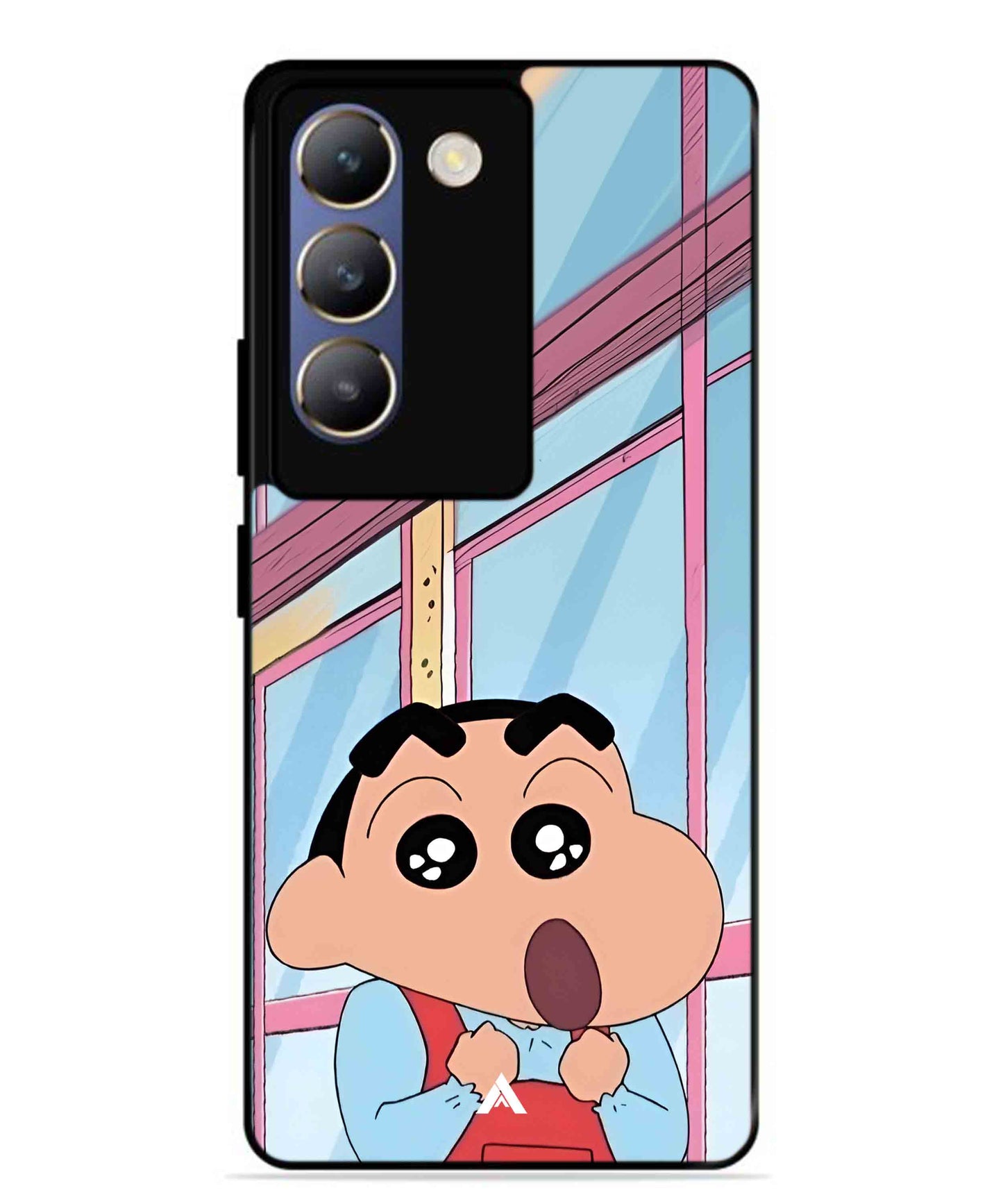 Shinchan Oouo Metal Back Cover Phone Case for Vivo Y200e