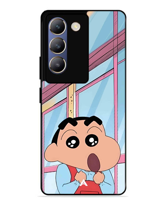 Shinchan Oouo Metal Back Cover Phone Case for Vivo Y200e