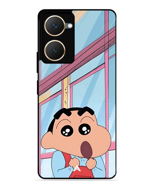 Shinchan Oouo Metal Back Cover Phone Case for Vivo Y28s