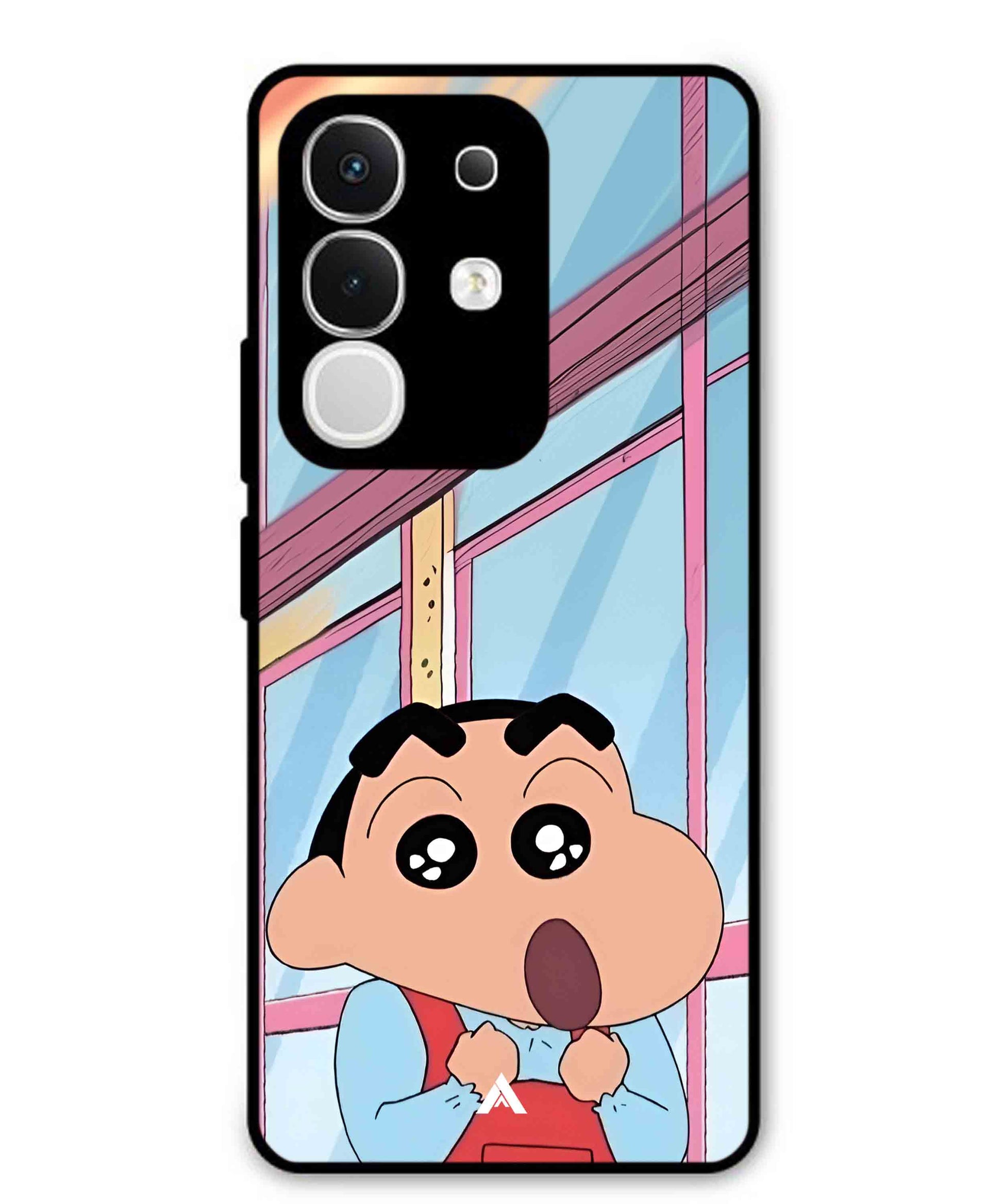 Shinchan Oouo Metal Back Cover Phone Case for Vivo Y29 4G