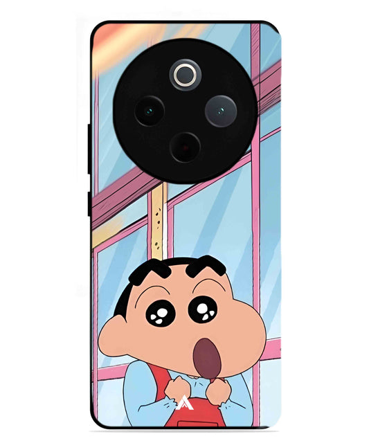 Shinchan Oouo Metal Back Cover Phone Case for Vivo Y300 Pro