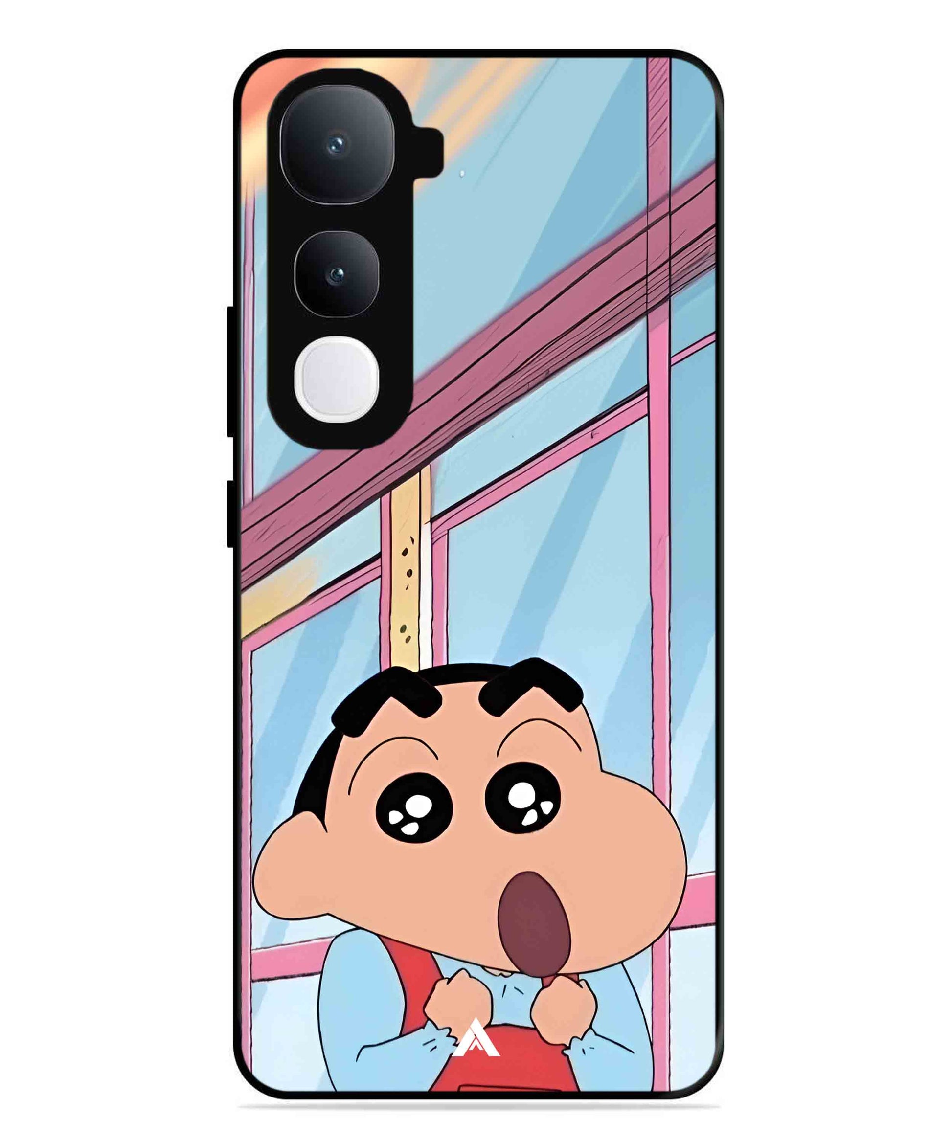 Shinchan Oouo Metal Back Cover Phone Case for Vivo Y400
