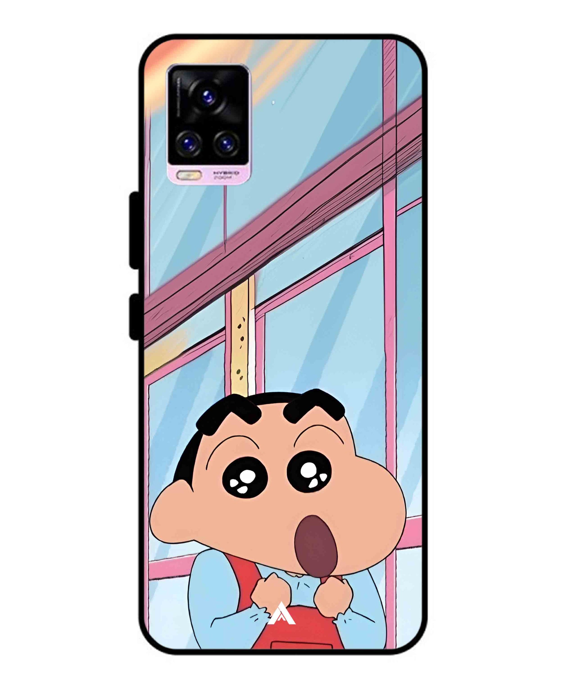 Shinchan Oouo Metal Back Cover Phone Case for Vivo v20 Pro