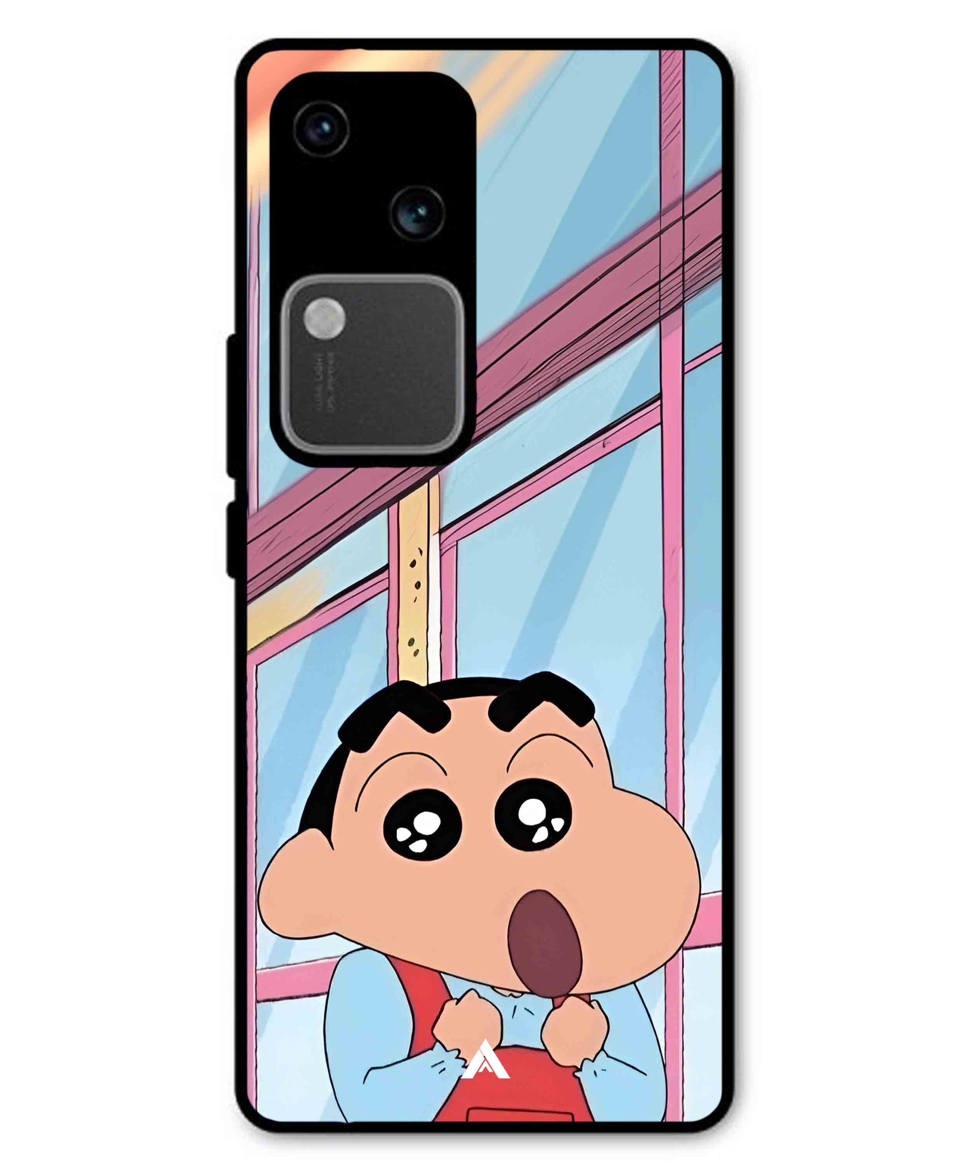 Shinchan Oouo Metal Back Cover Phone Case for Vivo v30