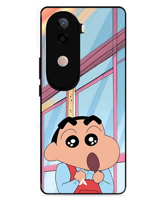 Shinchan Oouo Metal Back Cover Phone Case for Vivo v40e