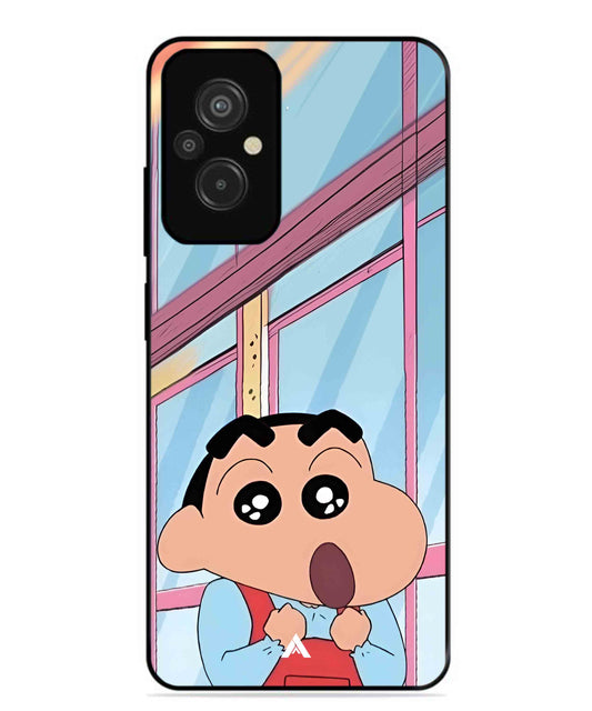 Shinchan Oouo Metal Back Cover Phone Case for Xiaomi Redmi 11 Prime 4G