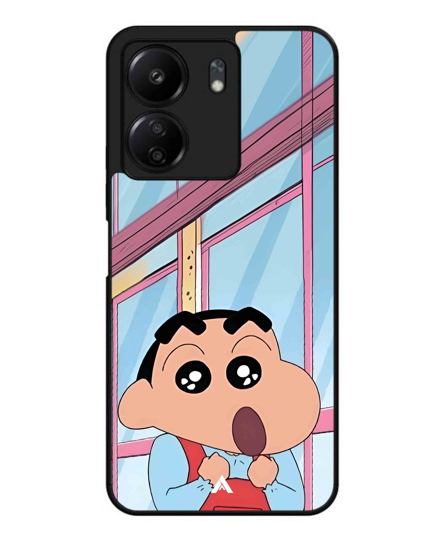 Shinchan Oouo Metal Back Cover Phone Case for Xiaomi Redmi 13C 4G
